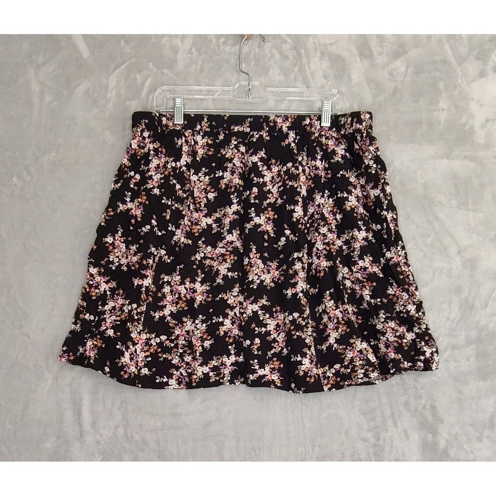 Old Navy‎ Floral Mini Skirt Bundle Of 2 Yellow Black Elastic Waist Womens XL NWT - Picture 8 of 12